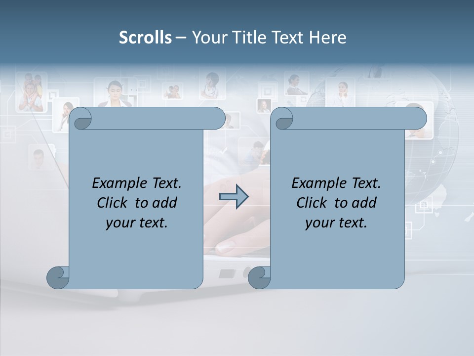 Contact Man Partnership PowerPoint Template