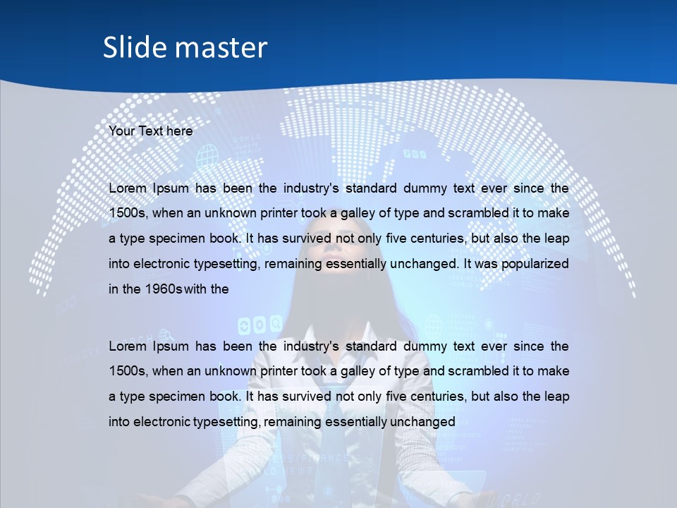 Software Message Continent PowerPoint Template