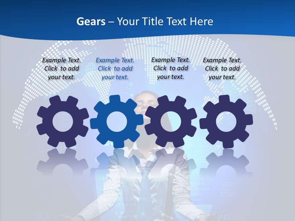 Software Message Continent PowerPoint Template
