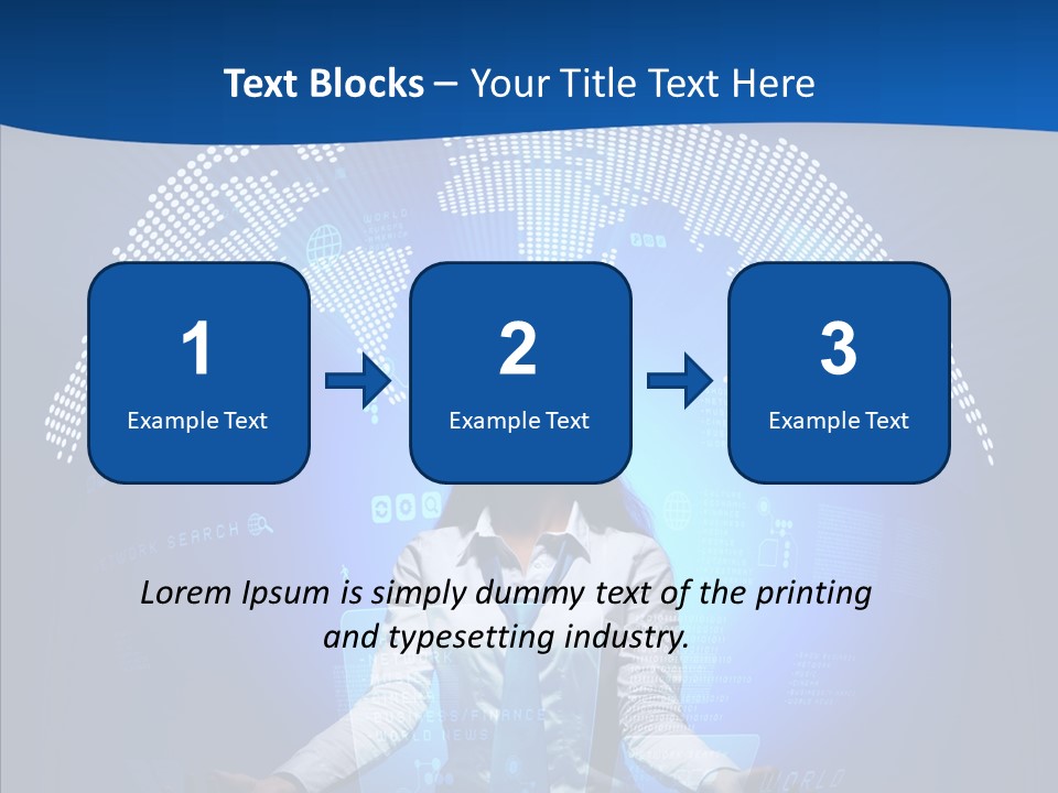 Software Message Continent PowerPoint Template
