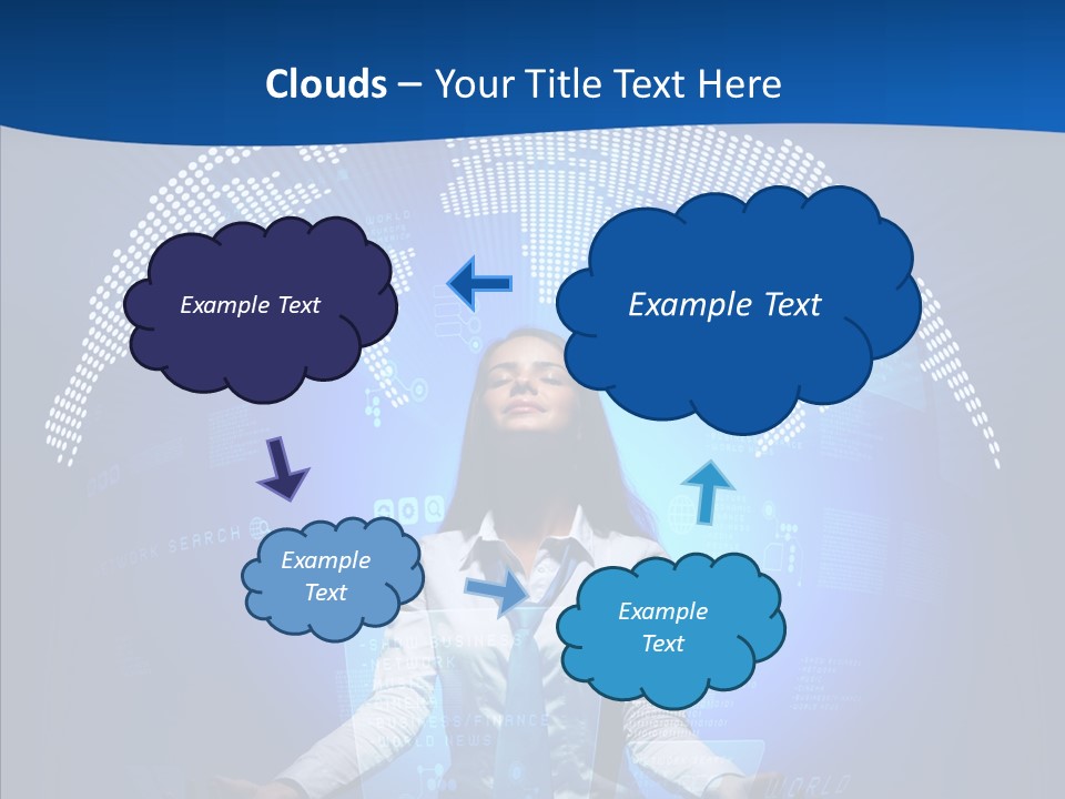 Software Message Continent PowerPoint Template