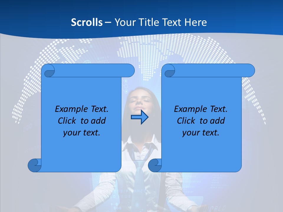 Software Message Continent PowerPoint Template