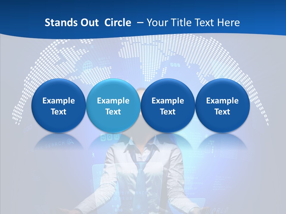 Software Message Continent PowerPoint Template