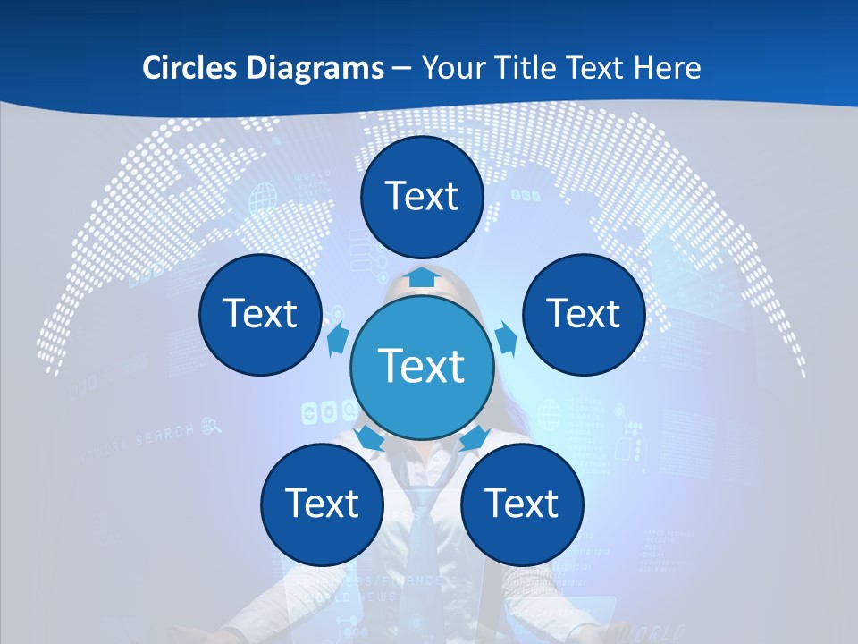 Software Message Continent PowerPoint Template