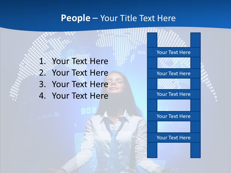 Software Message Continent PowerPoint Template
