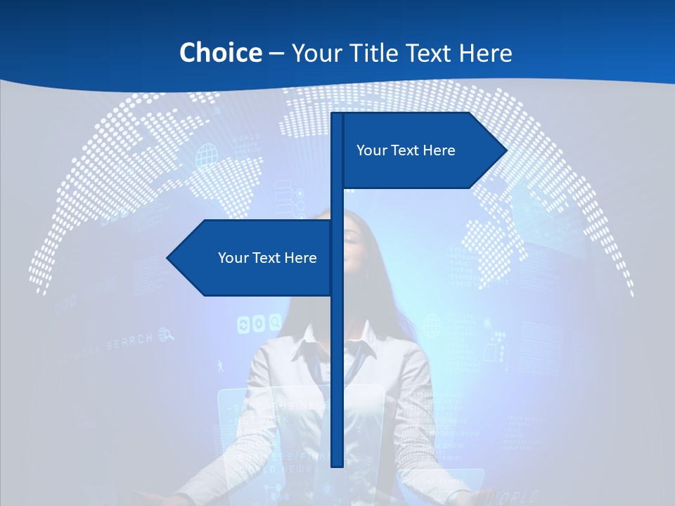 Software Message Continent PowerPoint Template