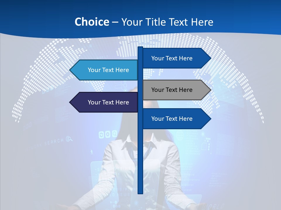 Software Message Continent PowerPoint Template