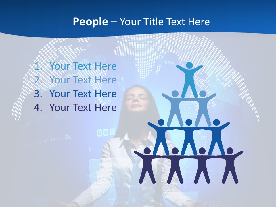 Software Message Continent PowerPoint Template