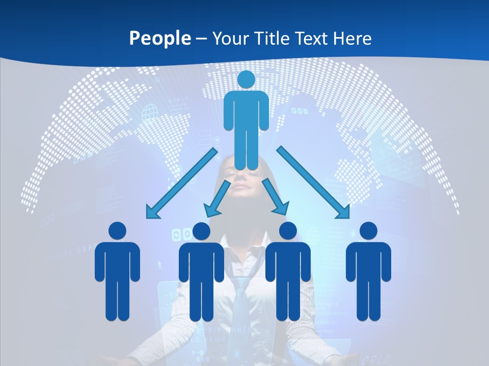 Software Message Continent PowerPoint Template