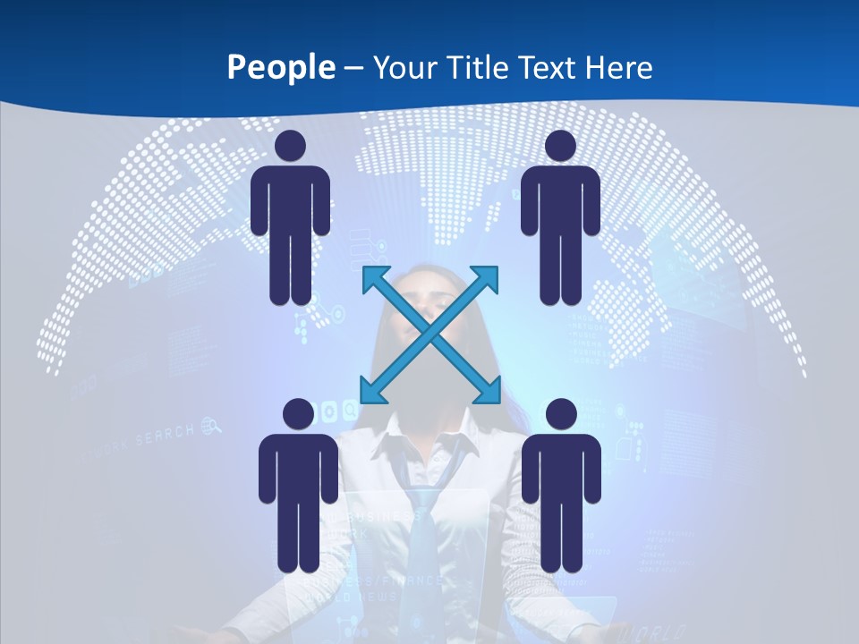 Software Message Continent PowerPoint Template