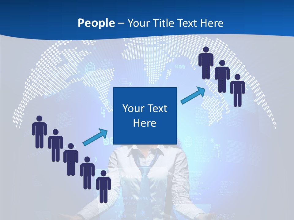 Software Message Continent PowerPoint Template