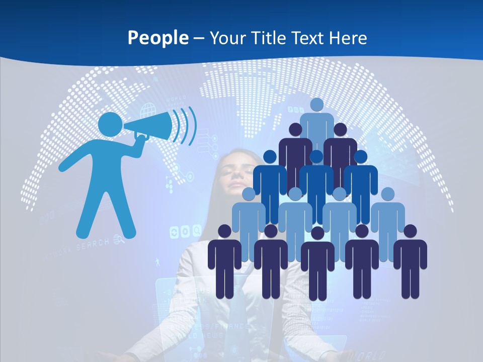 Software Message Continent PowerPoint Template