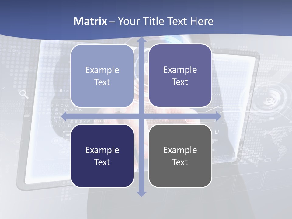 Press Touch Screen People PowerPoint Template