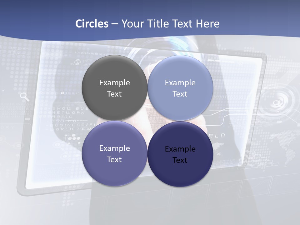 Press Touch Screen People PowerPoint Template