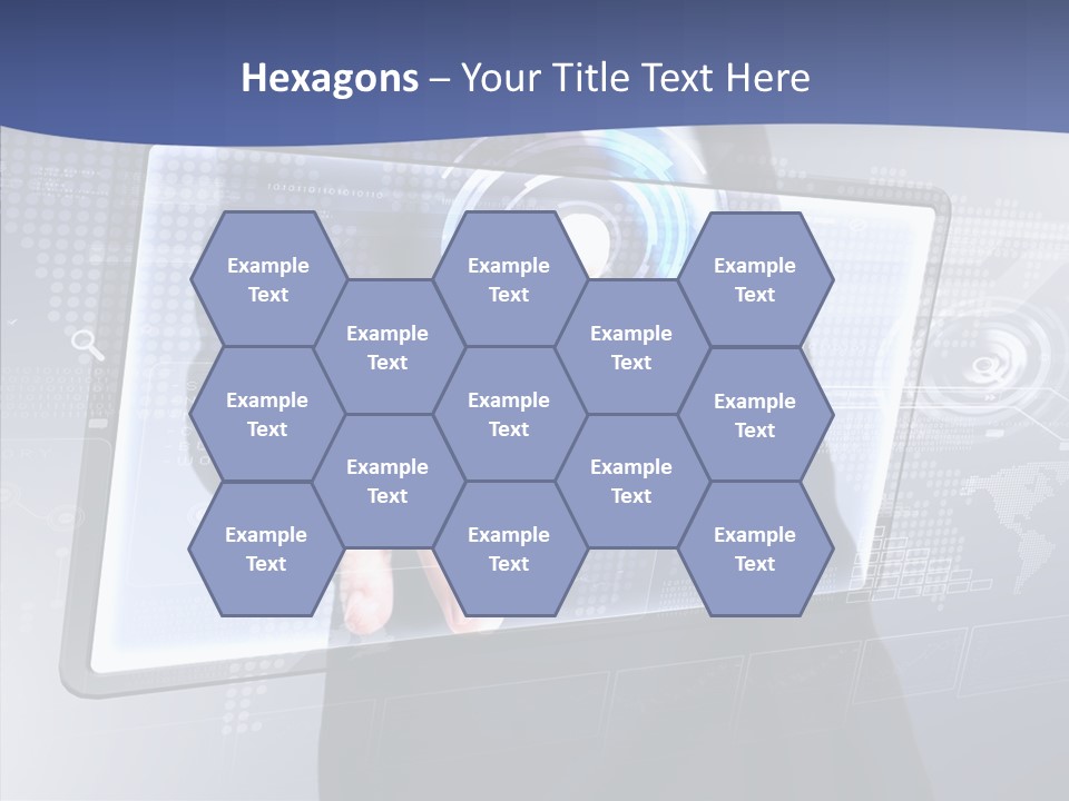 Press Touch Screen People PowerPoint Template