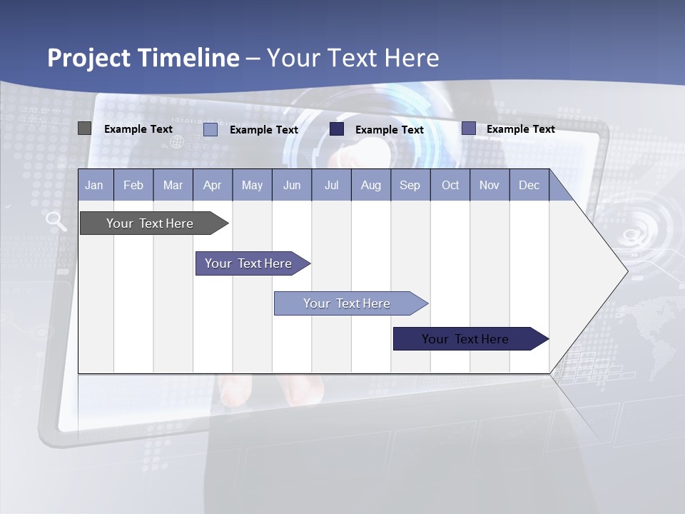 Press Touch Screen People PowerPoint Template