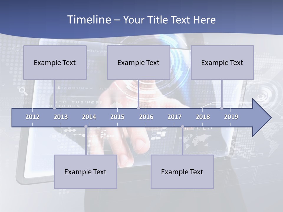 Press Touch Screen People PowerPoint Template