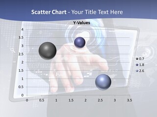 Press Touch Screen People PowerPoint Template