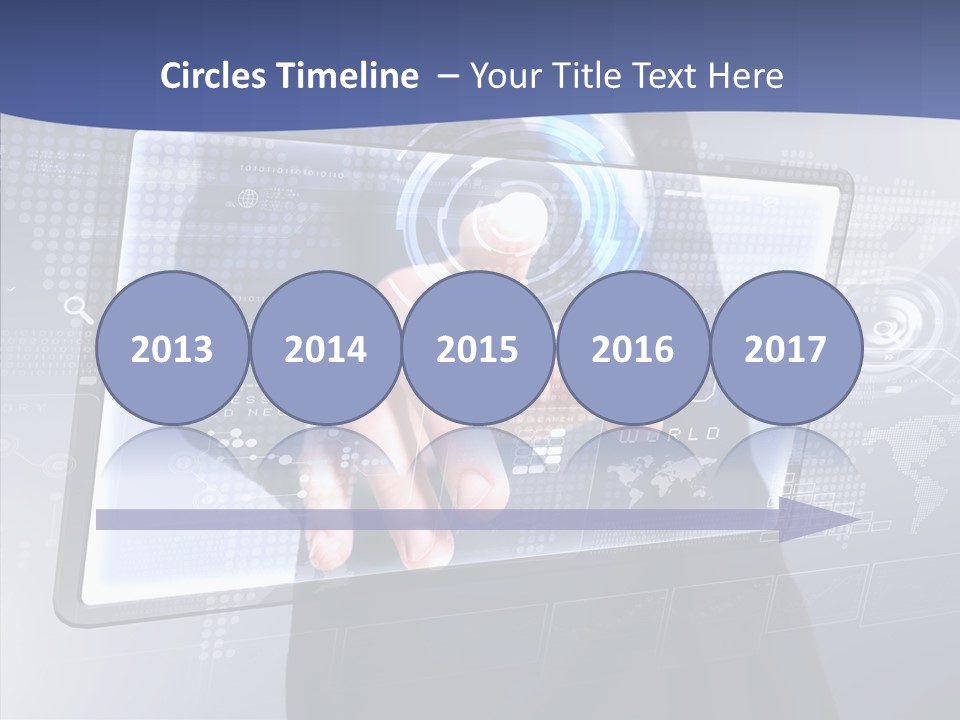 Press Touch Screen People PowerPoint Template