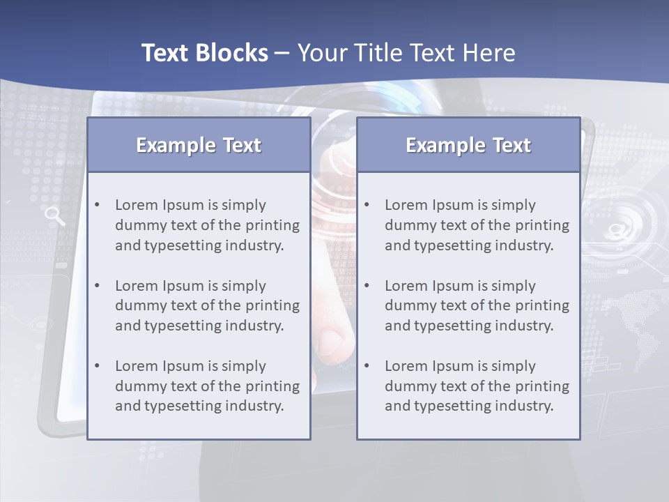 Press Touch Screen People PowerPoint Template