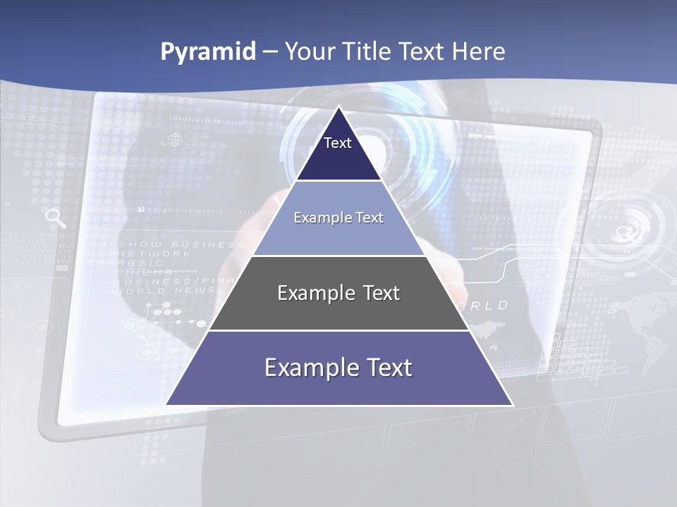 Press Touch Screen People PowerPoint Template