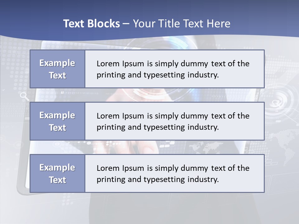 Press Touch Screen People PowerPoint Template