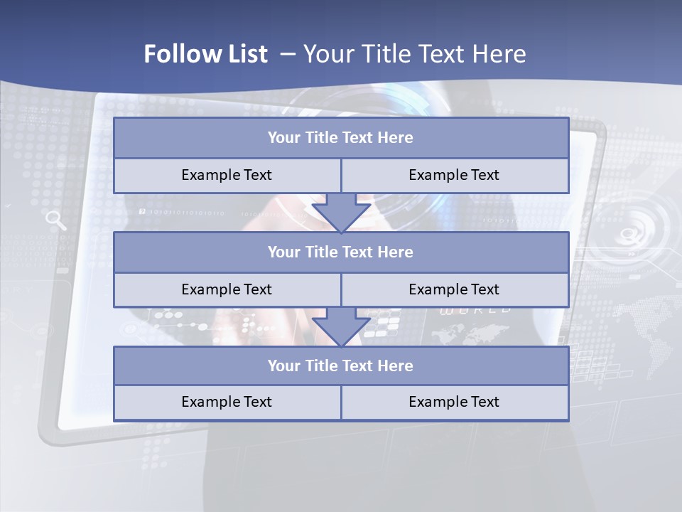 Press Touch Screen People PowerPoint Template