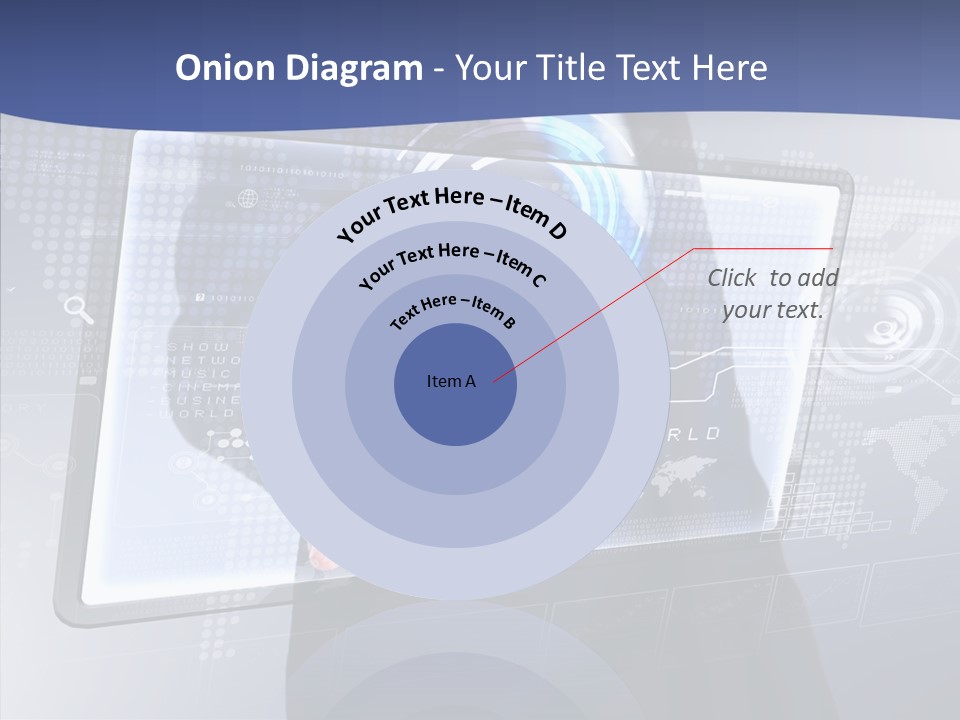 Press Touch Screen People PowerPoint Template