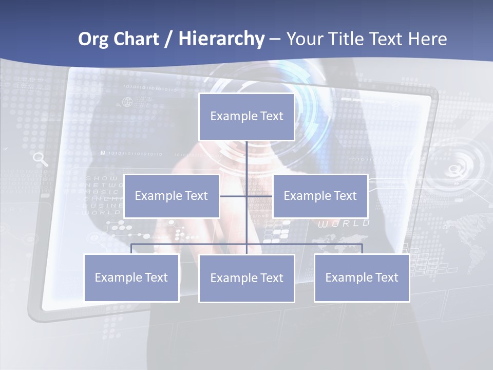 Press Touch Screen People PowerPoint Template