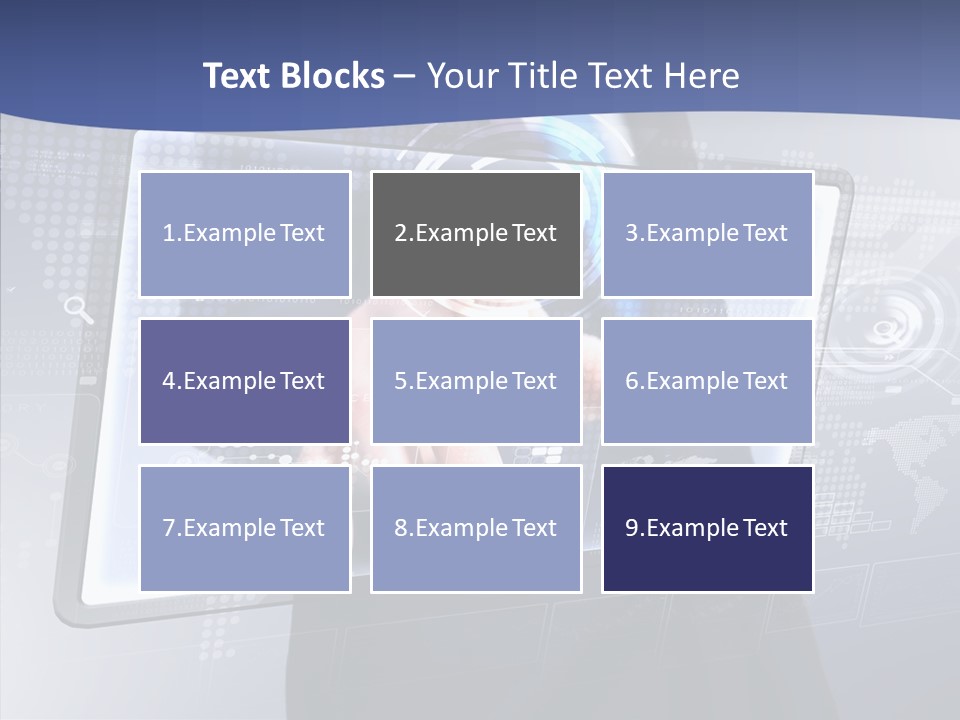 Press Touch Screen People PowerPoint Template