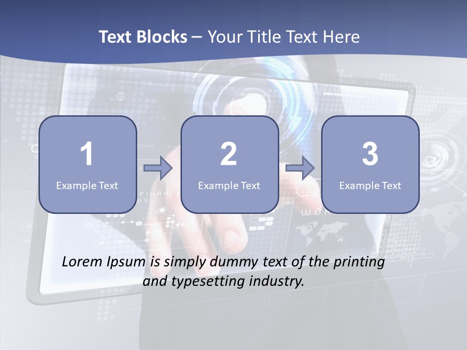Press Touch Screen People PowerPoint Template