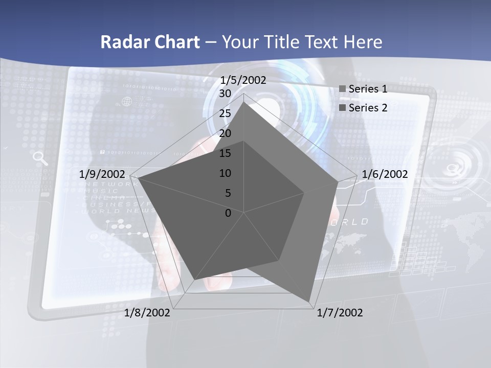 Press Touch Screen People PowerPoint Template