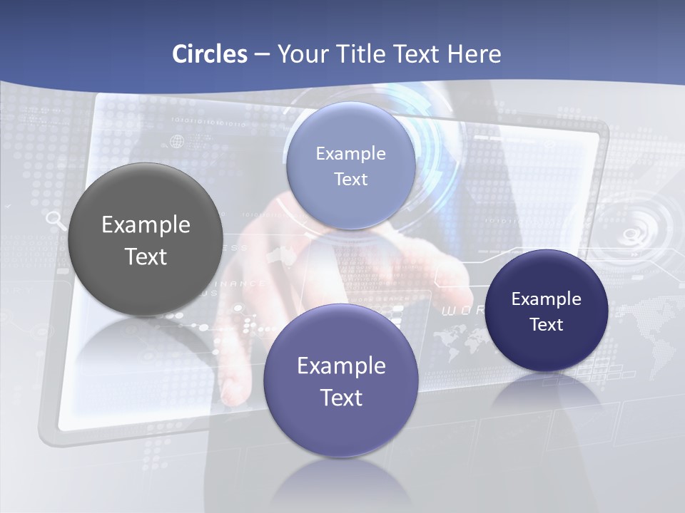 Press Touch Screen People PowerPoint Template