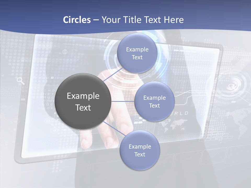 Press Touch Screen People PowerPoint Template