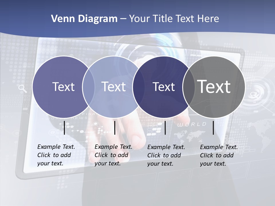 Press Touch Screen People PowerPoint Template