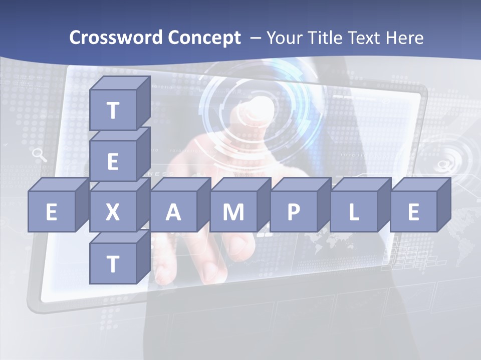 Press Touch Screen People PowerPoint Template