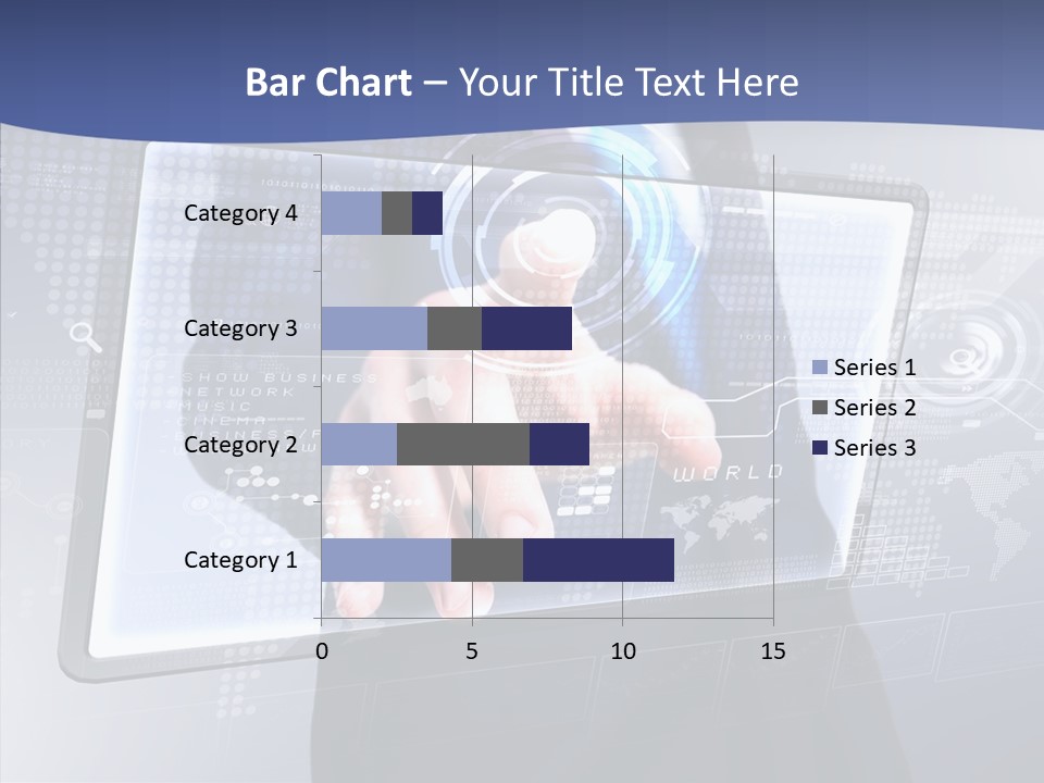 Press Touch Screen People PowerPoint Template
