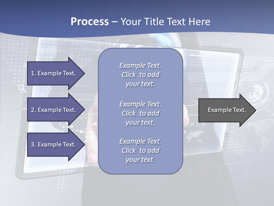 Press Touch Screen People PowerPoint Template