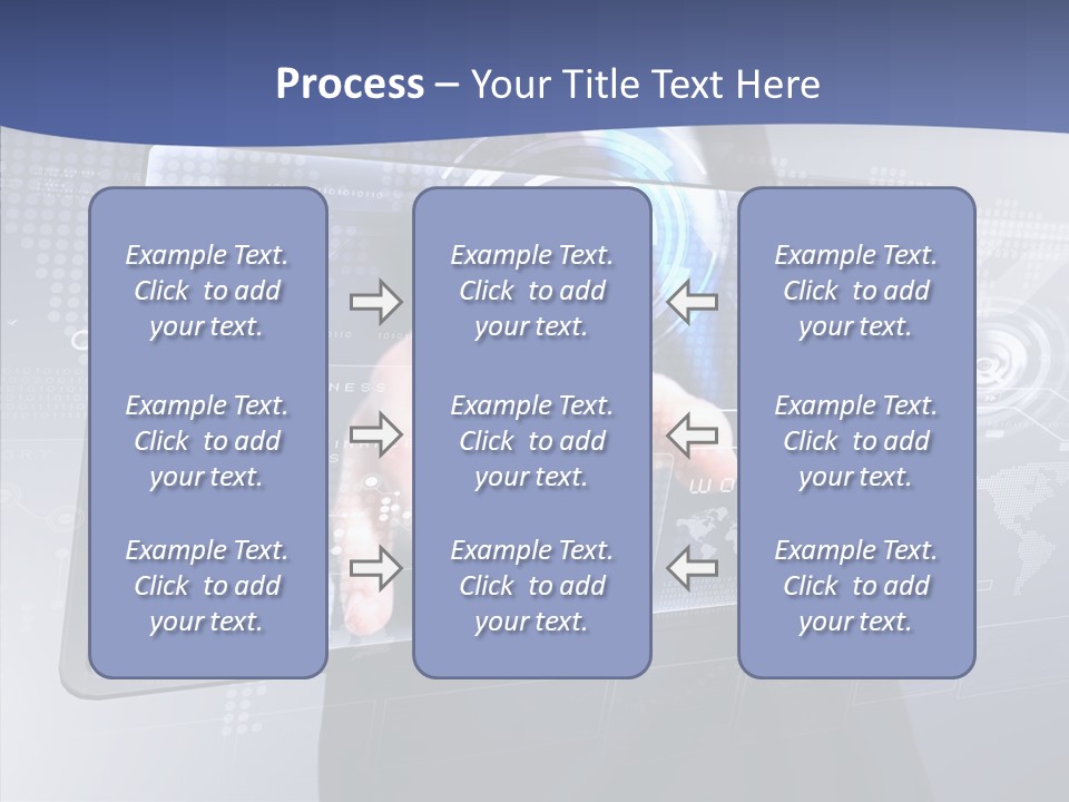 Press Touch Screen People PowerPoint Template