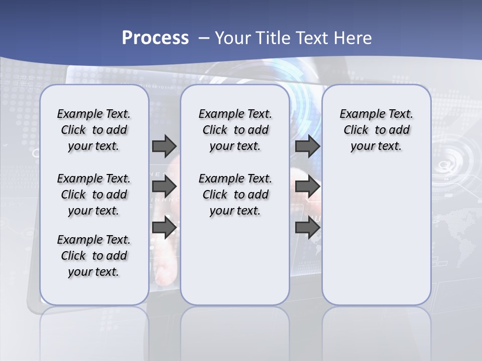 Press Touch Screen People PowerPoint Template