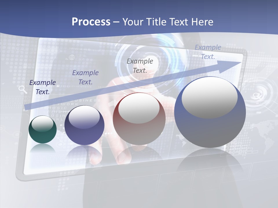 Press Touch Screen People PowerPoint Template