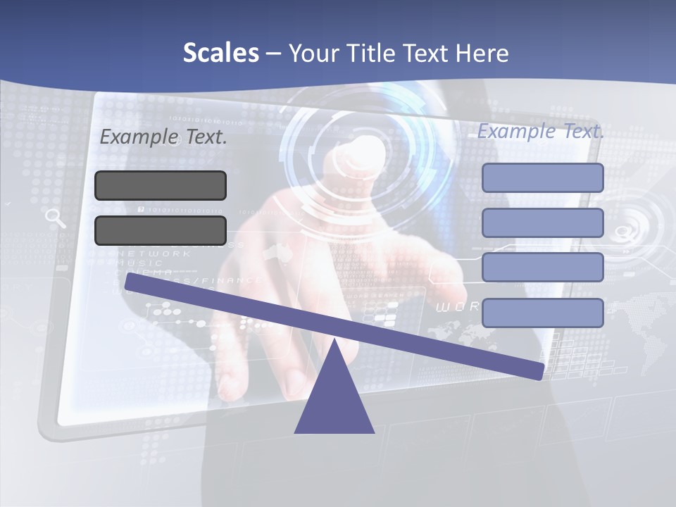 Press Touch Screen People PowerPoint Template