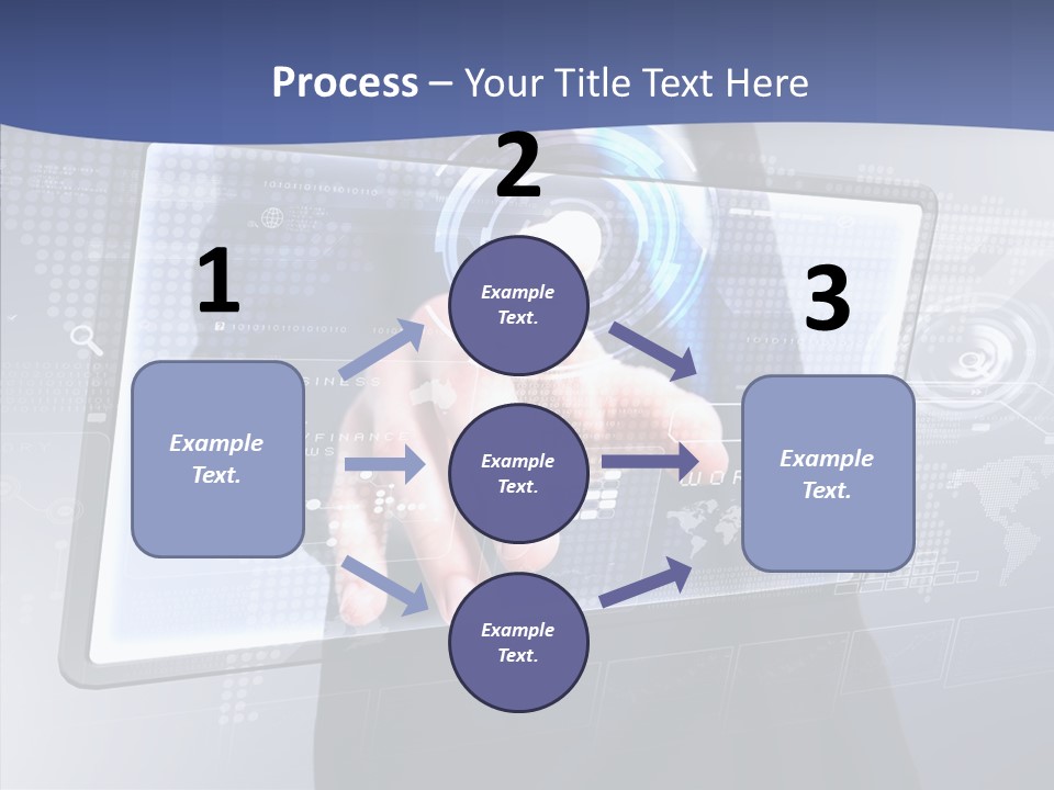 Press Touch Screen People PowerPoint Template
