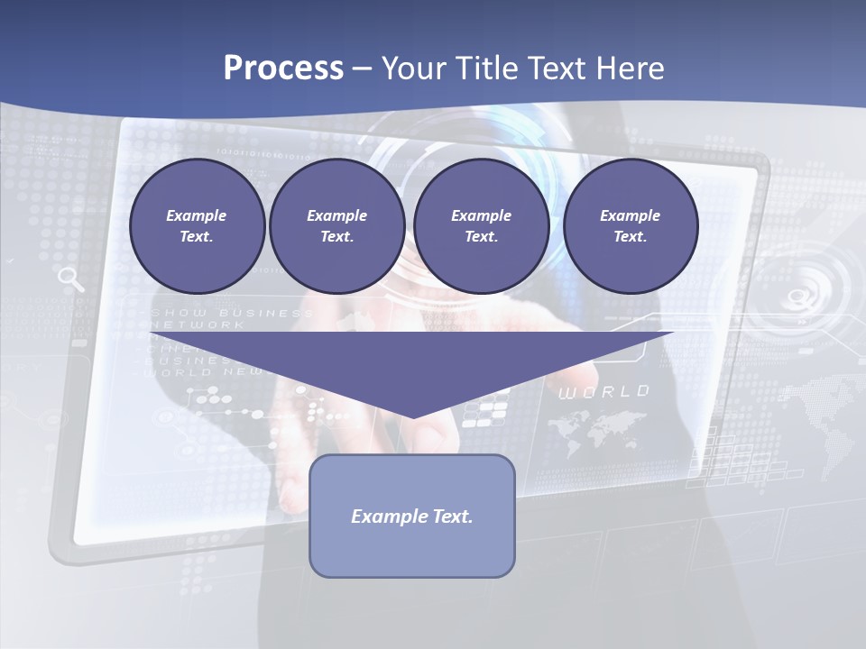 Press Touch Screen People PowerPoint Template