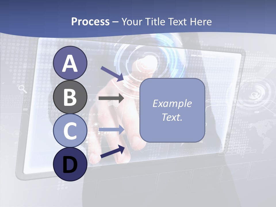 Press Touch Screen People PowerPoint Template