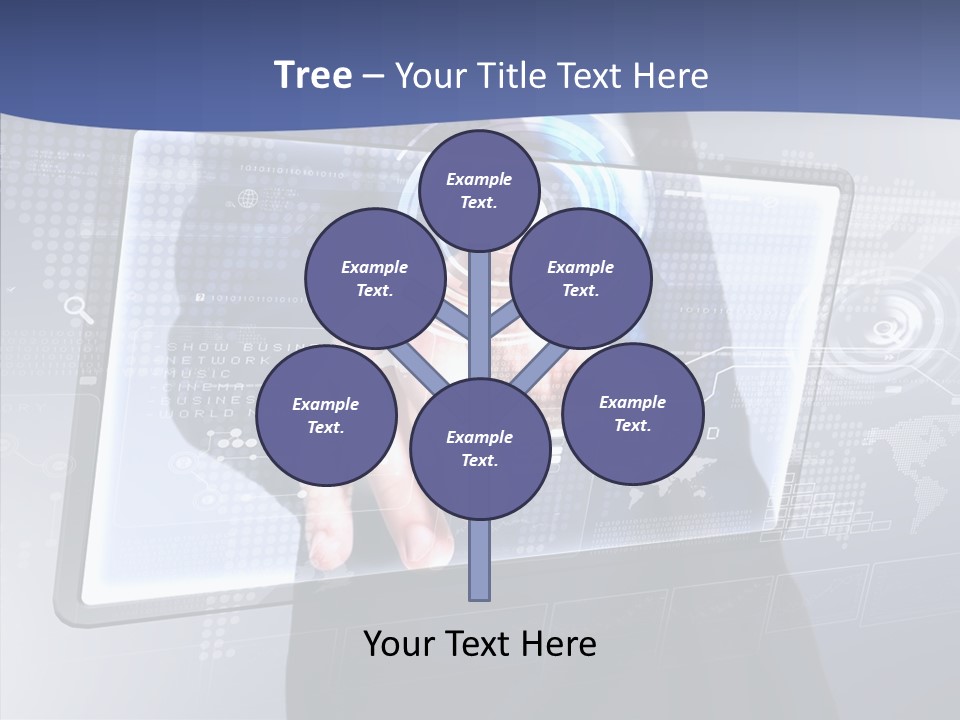 Press Touch Screen People PowerPoint Template