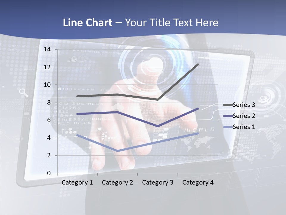 Press Touch Screen People PowerPoint Template