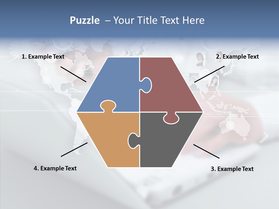 Icon Teamwork Link PowerPoint Template