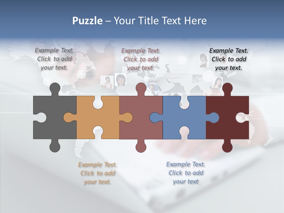 Icon Teamwork Link PowerPoint Template