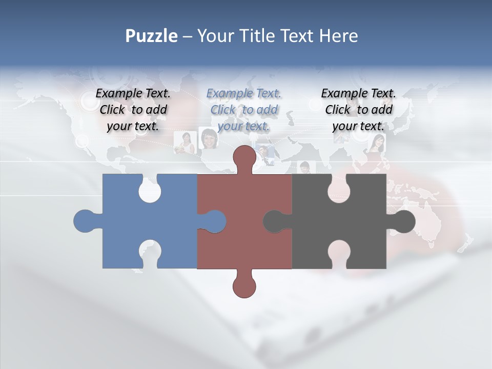 Icon Teamwork Link PowerPoint Template
